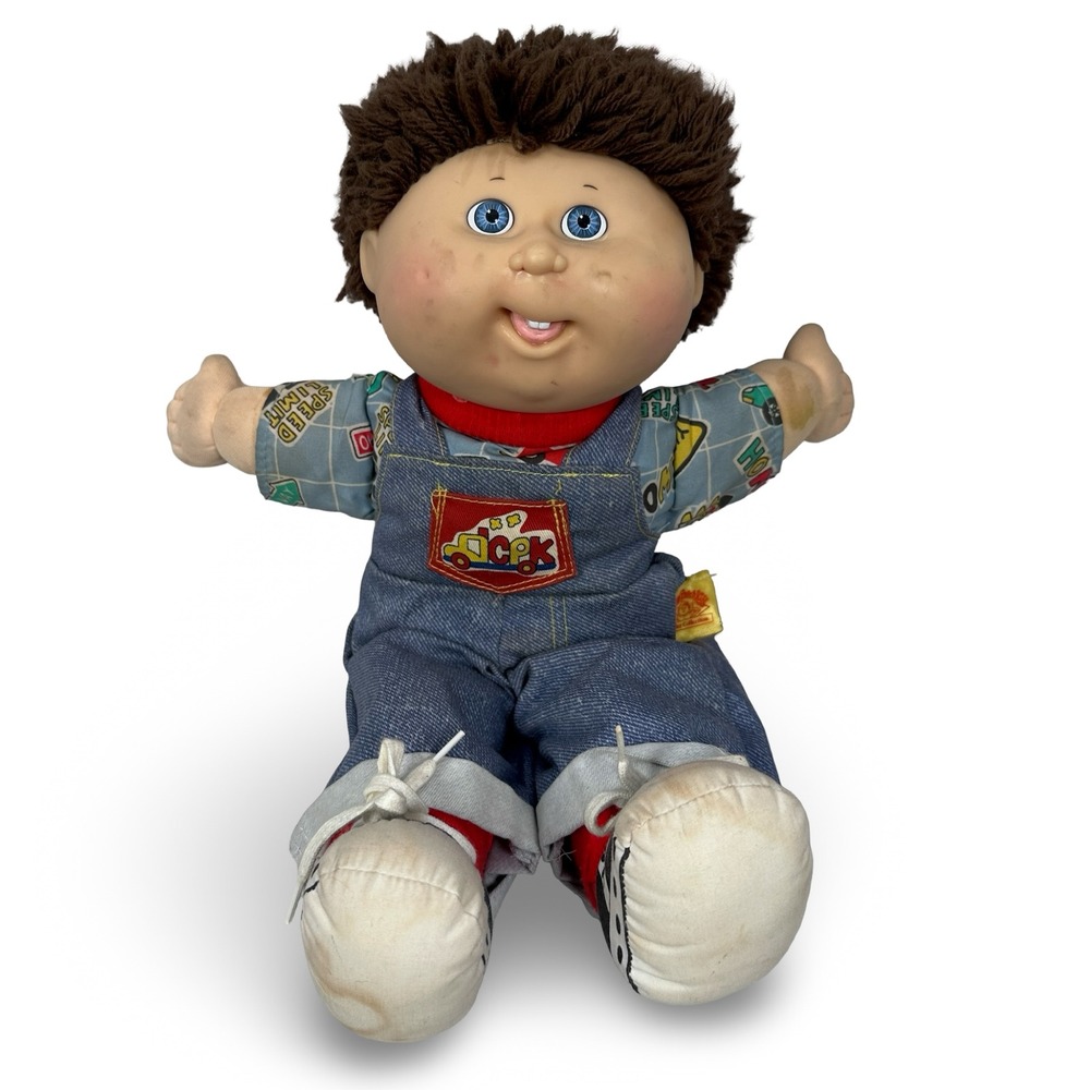 Vintage 1995 Cabbage Patch Kids Toddler First Edition Hasbro Boy Doll‎ Denim 14"